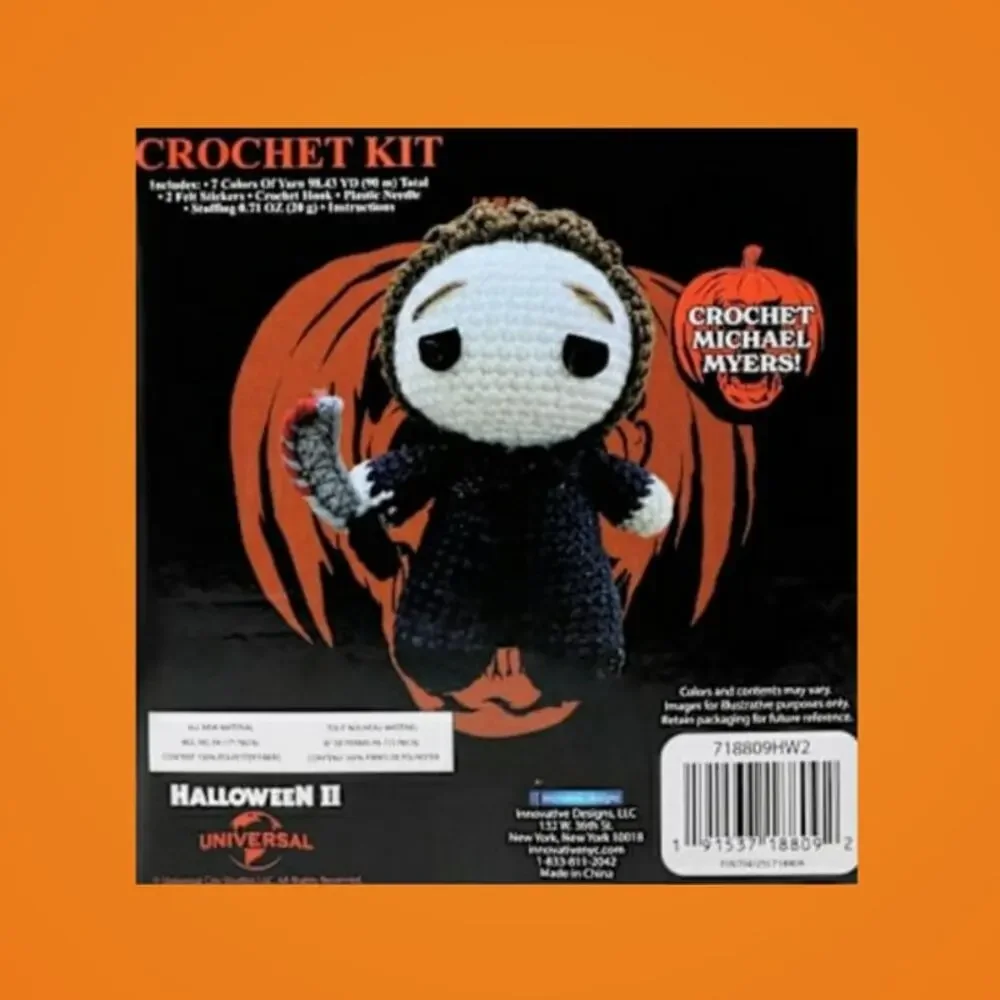 Halloween 2 Michael Myers Stuffed Crochet Doll Kit Horror Movie Theme Craft 17+
